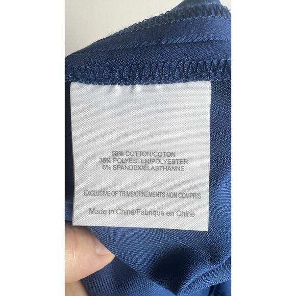 Tory Burch Blue Ankle Pants Side Zip Cotton Spandex Blend Women's Size 2 NWOT - Picture 6 of 9